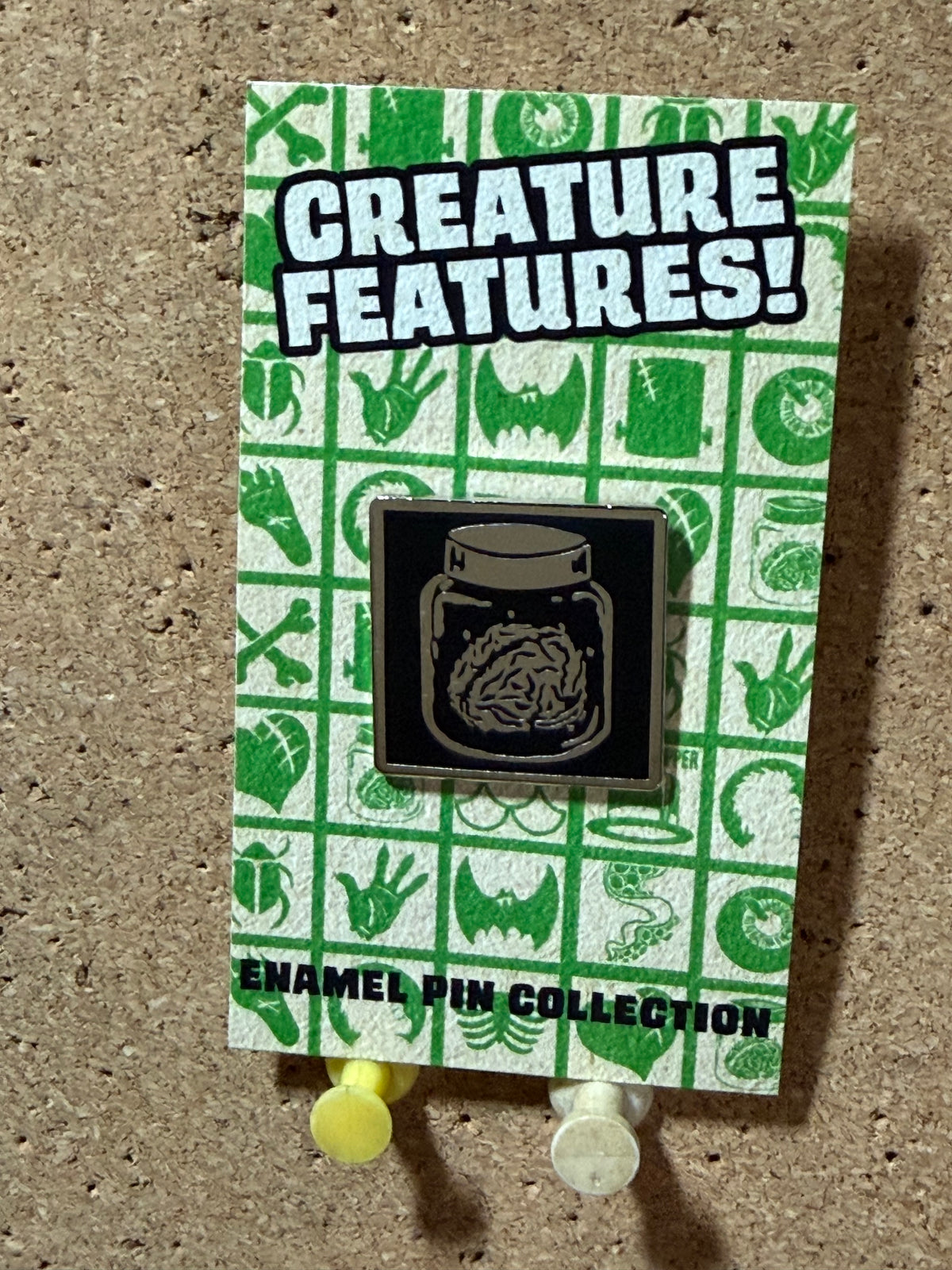 The Brain in a Jar | Creature Features | Enamel Pin