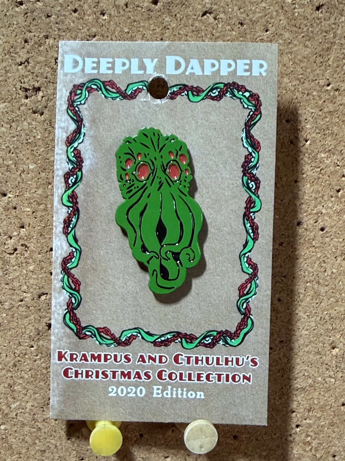 Cthulhu | Green and Red | Enamel Pin