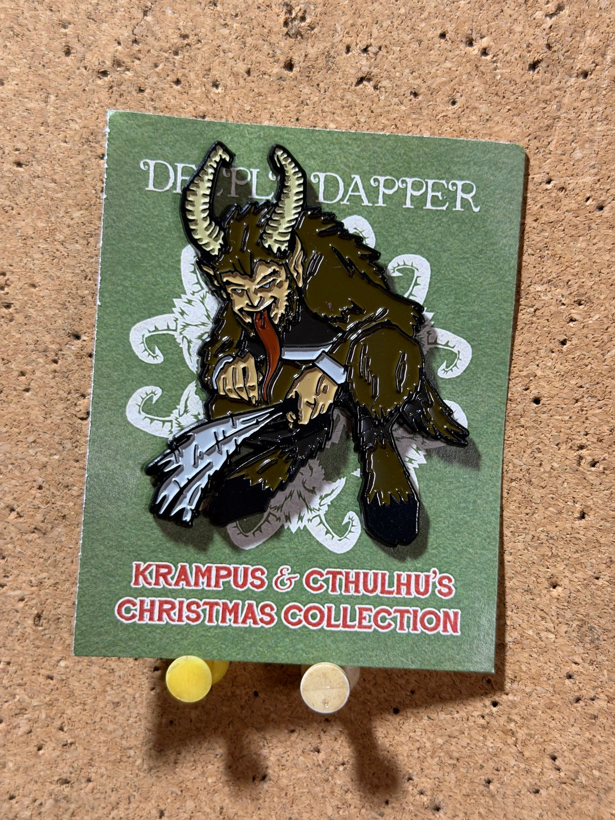 Classic Crouching Krampus | Holiday Horrors | XL Enamel Pin