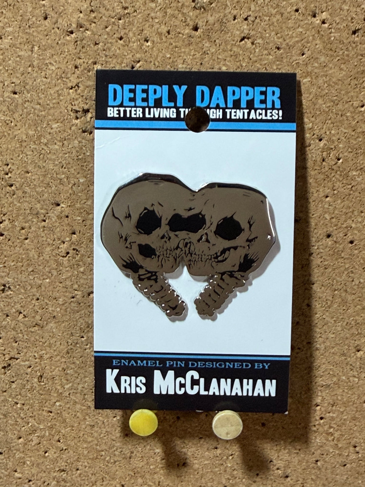 Conjoined Skulls | Horror Heart | Enamel Pin