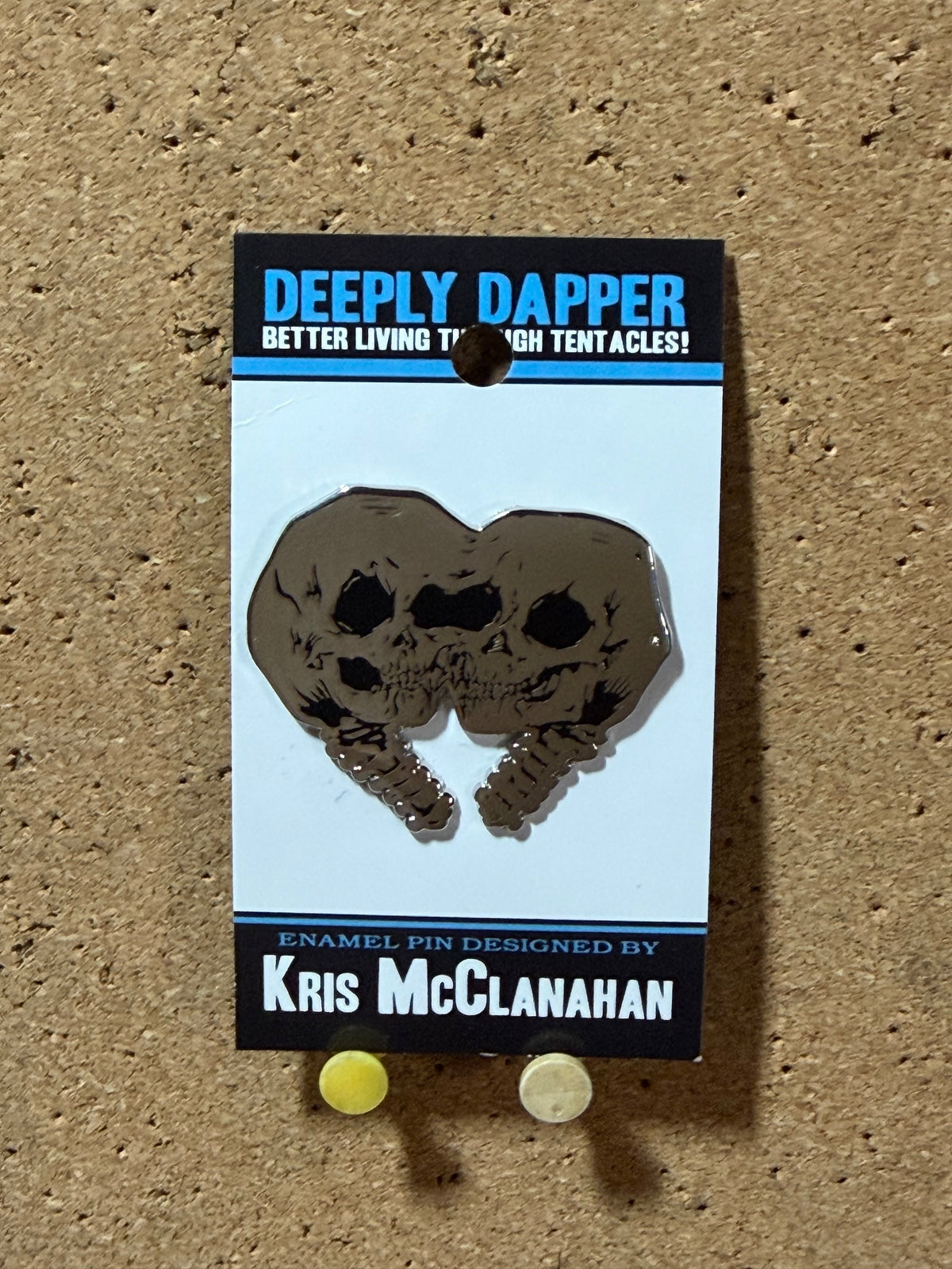 Conjoined Skulls | Horror Heart | Enamel Pin