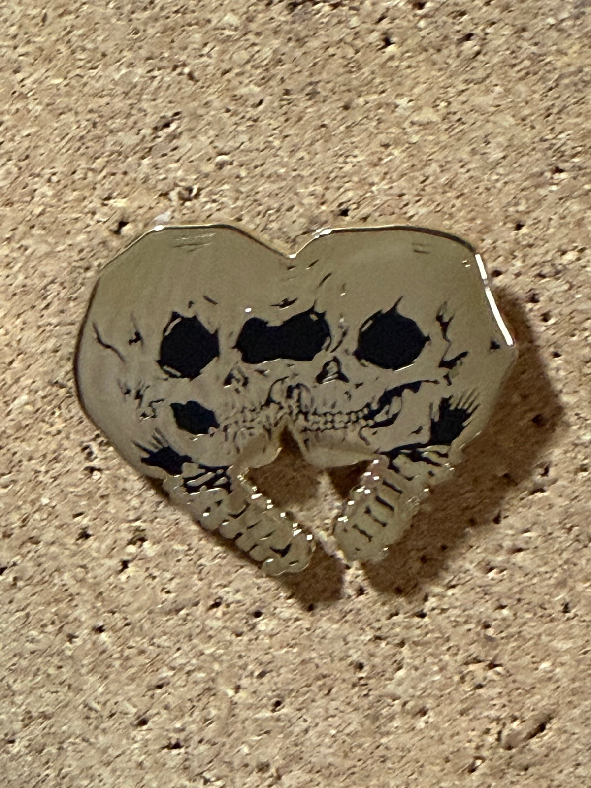 Conjoined Skulls | Horror Heart | Enamel Pin