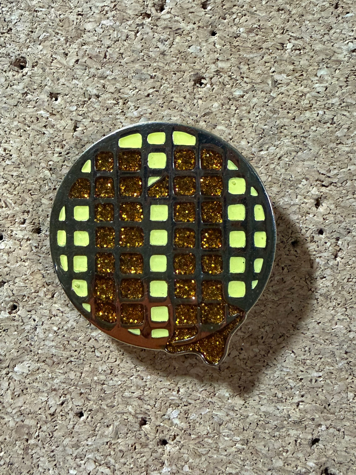 Friends Don't Waffle | Stranger Things Inspired | Glitter Enamel Pin