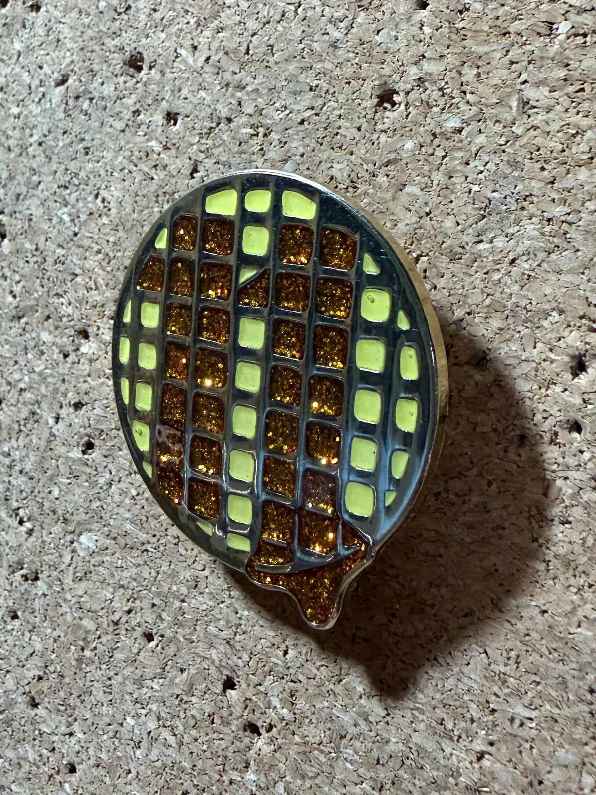 Friends Don't Waffle | Stranger Things Inspired | Glitter Enamel Pin