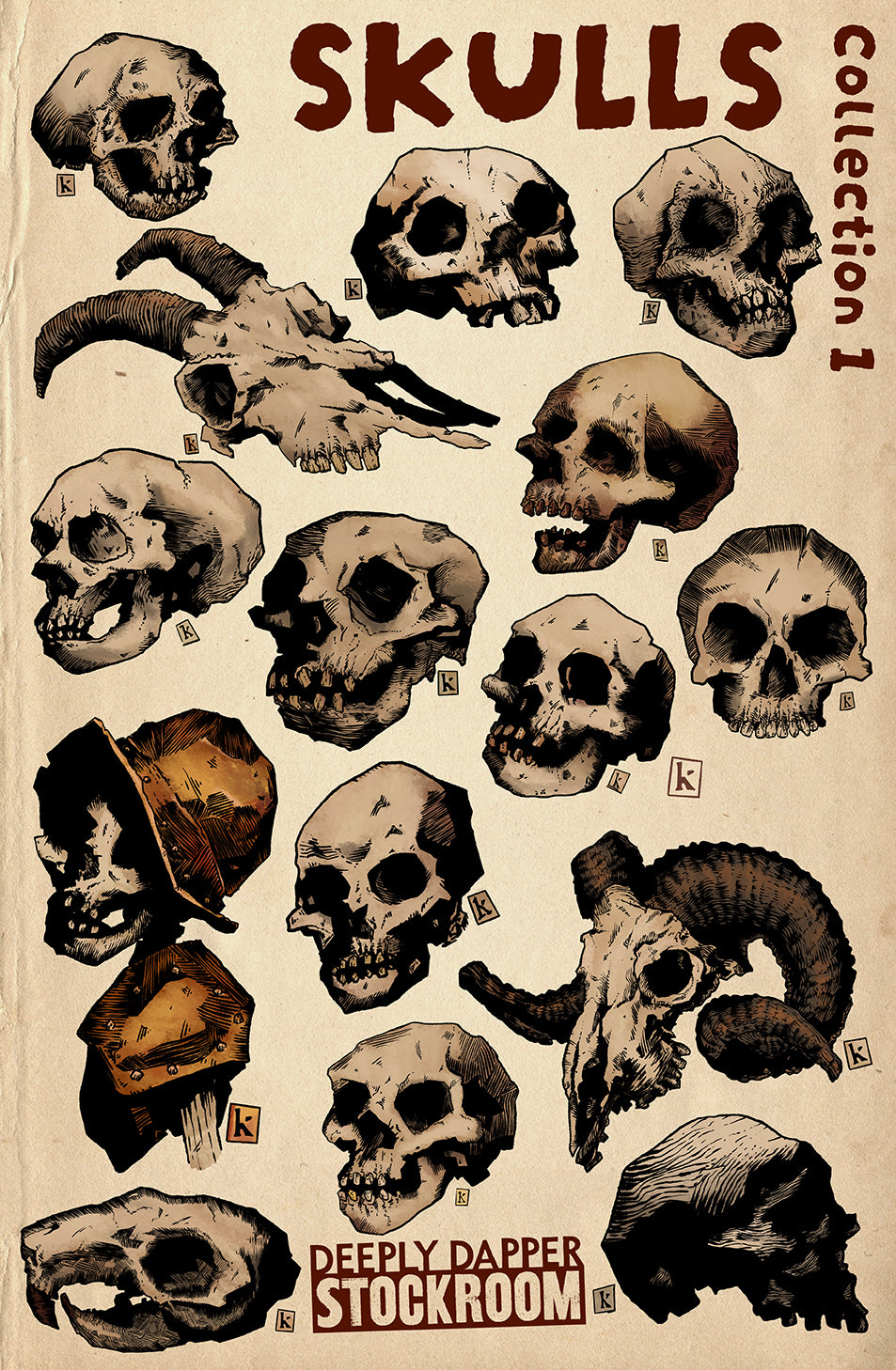 Stock Art: Skulls Collection 1