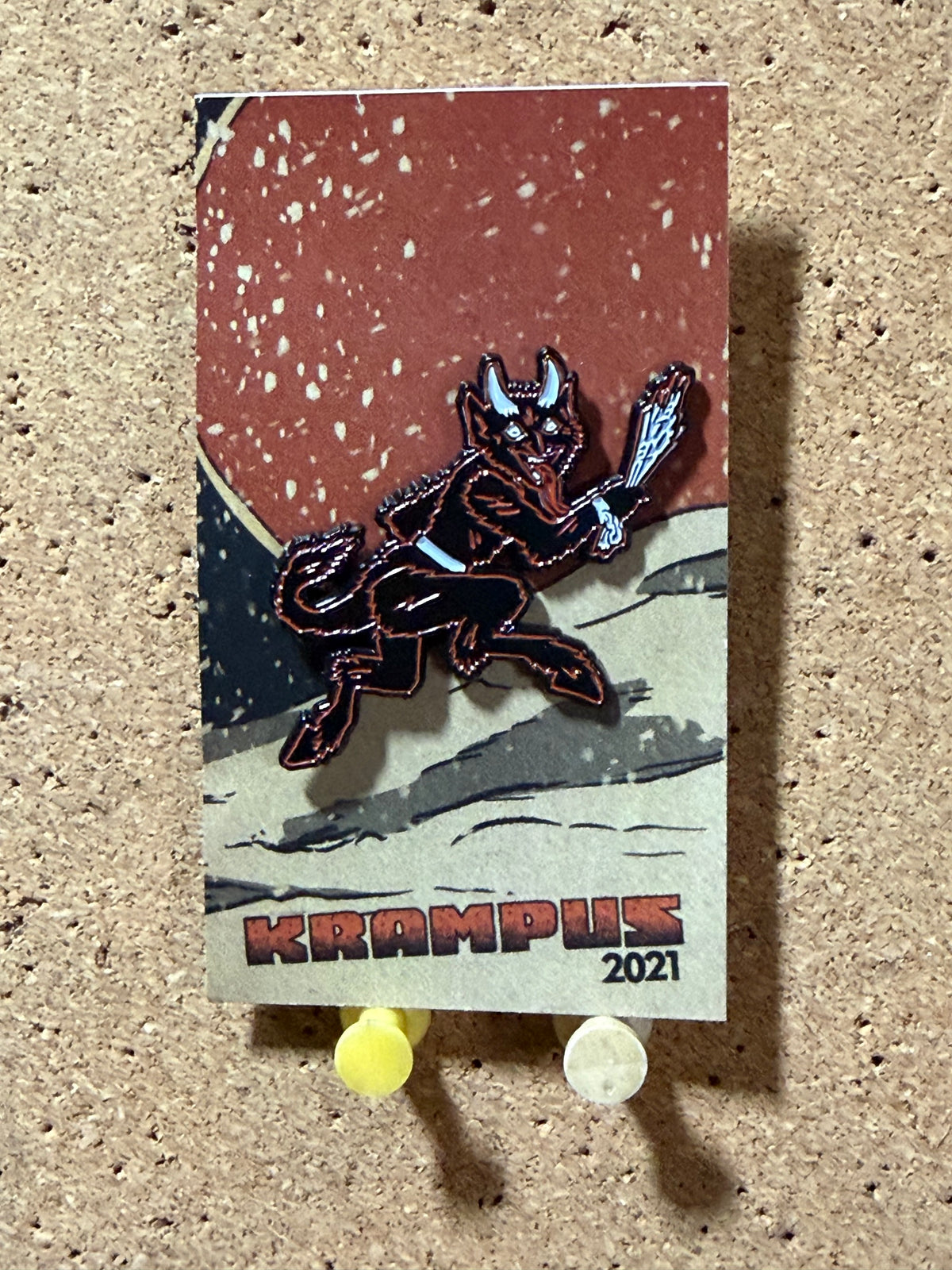 Running Krampus | 2021 Holiday Horrors | Enamel Pin