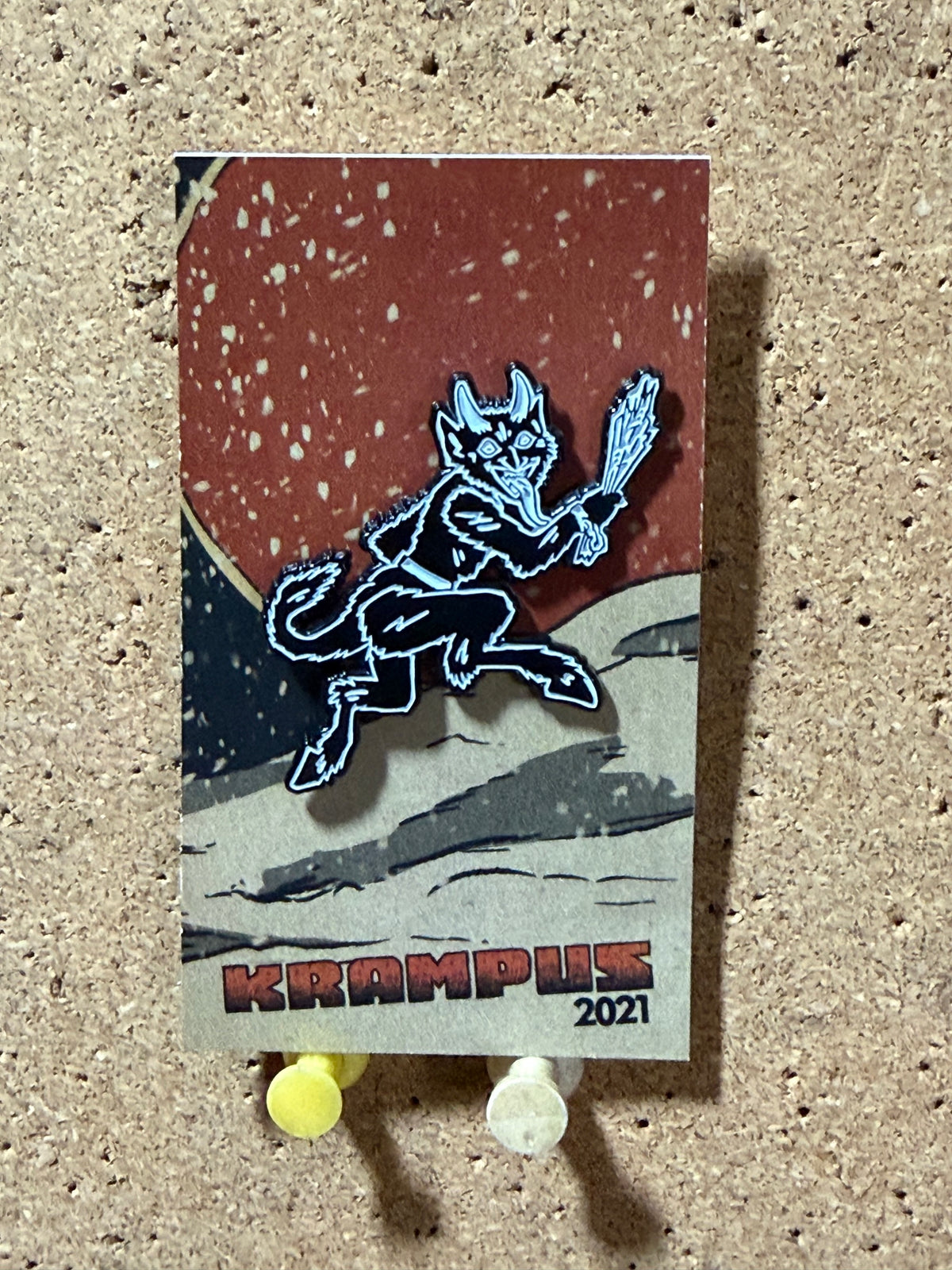 Running Krampus | 2021 Holiday Horrors | Enamel Pin