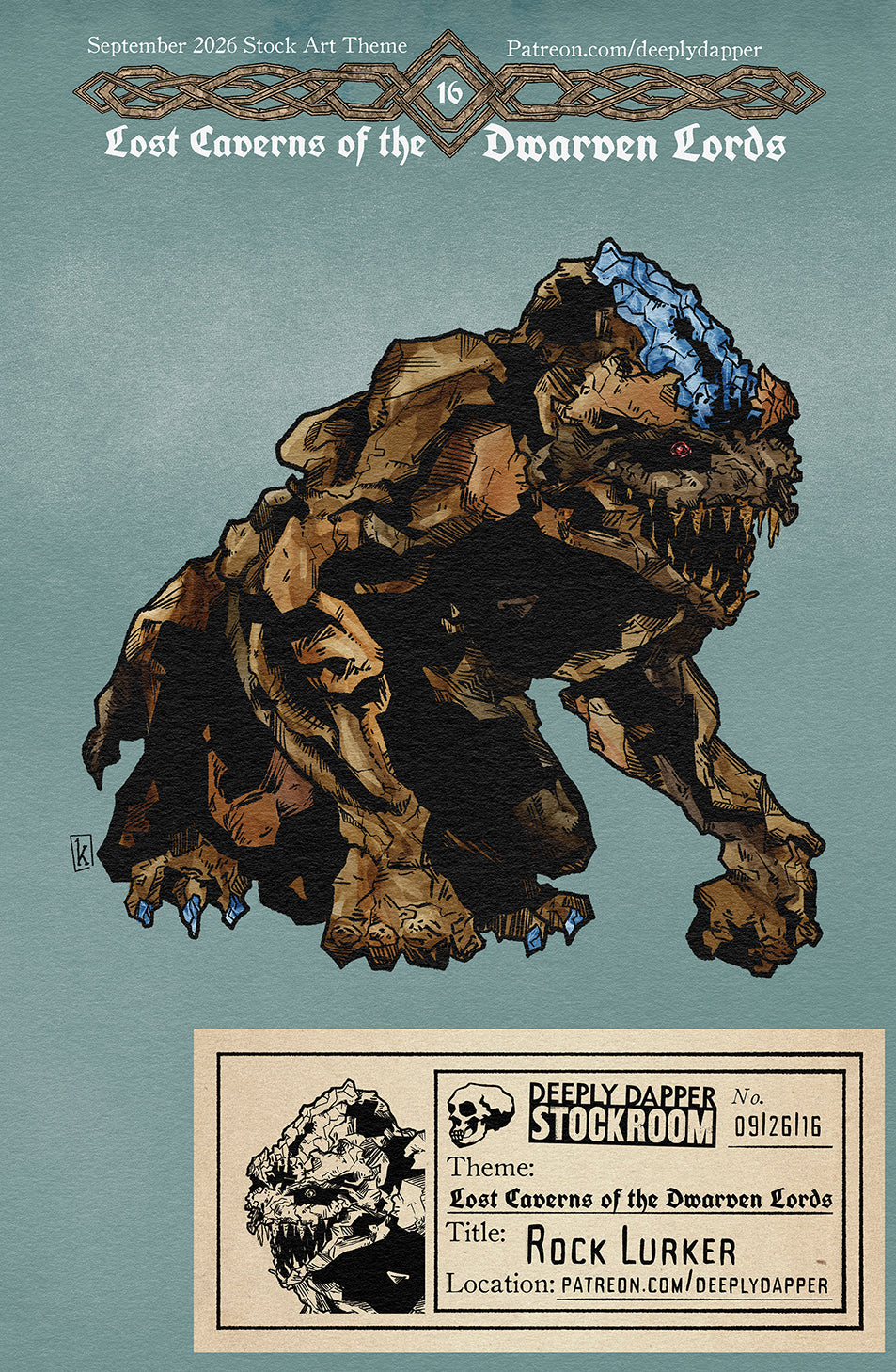Stock Art: Rock Lurker | Lost Caverns of the Dwarven Lords #16