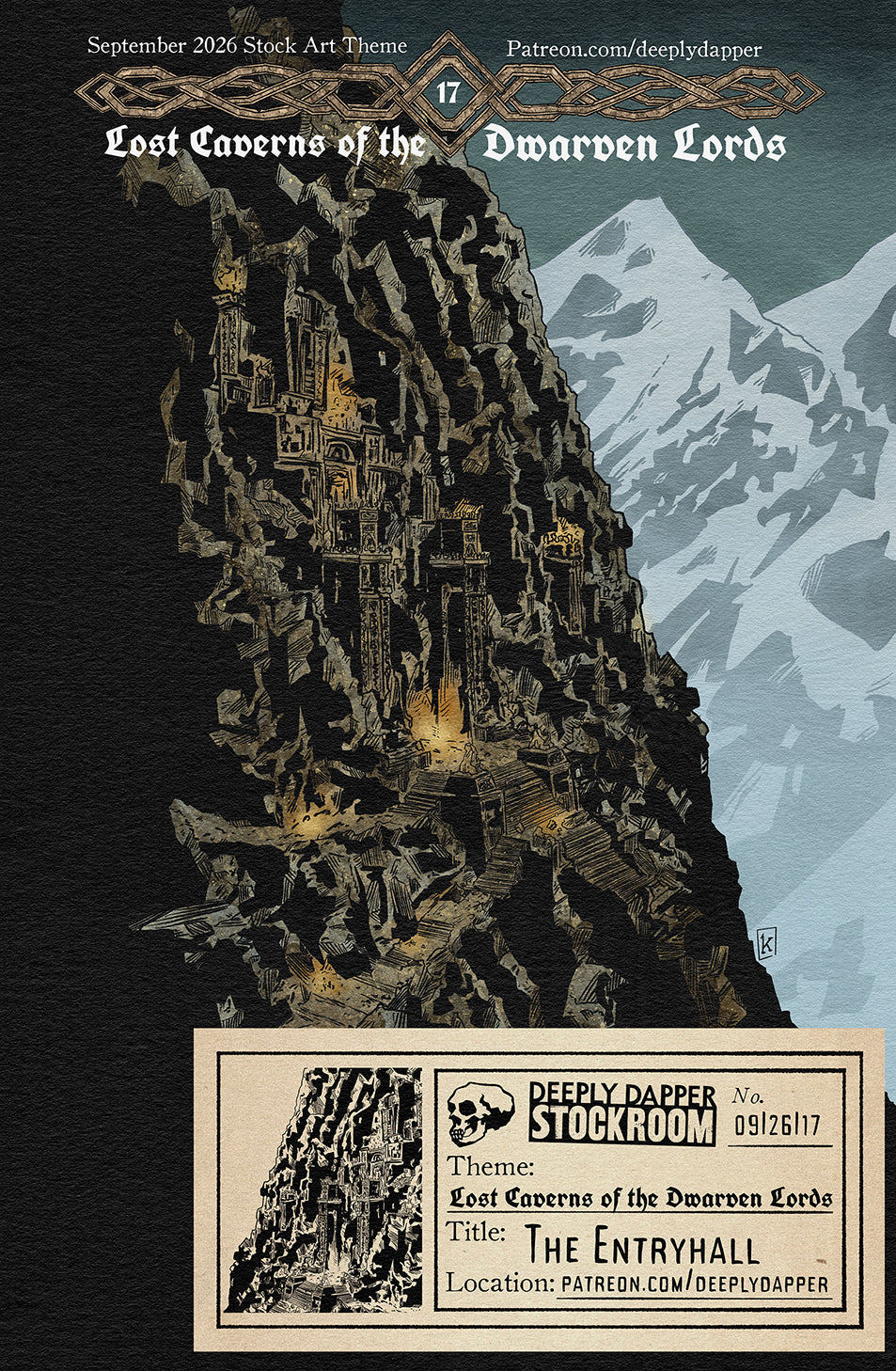 Stock Art: The Lost Caverns Entryhall | Lost Caverns of the Dwarven Lords #17